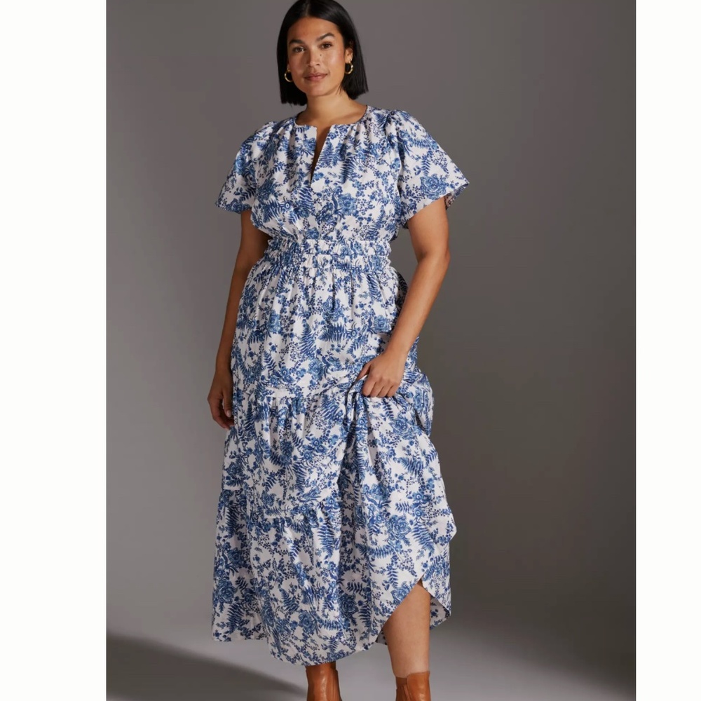Anthropologie Somerset Maxi Dress blue floral